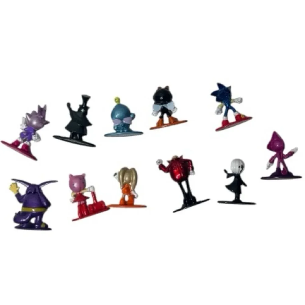 Sonic The Hedgehog Nano Metalfigs 2 Die-cast Character Figurine Set. 11 figures.